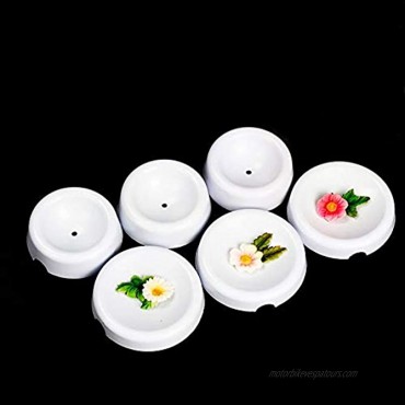 Set of 12 Fondant Forming Cups Button Shaped Drying Holder Sugar Flower Fondant Gumpaste Chocolate Forming Shaping Mold Cake Decorating Tools by EORTA for DIY Craft Cake Art White
