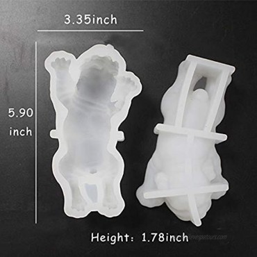 Silicone Molds for Baking Dog Shape Cake Topper Shar Pei Cake Mold Food Grade DIY 3d Candle Chocolate Pudding Ice Cream Fondant Mold Mousse Cake Decorating Mould Easy Demould Generation 2