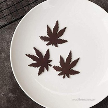 THIN and SHALLOW Marijuana Leaf Embossed Fondant Maple Silicone Mold for Chocolate Candy Gum Paste Polymer Clay Resin Kitchen Baking Sugar Craft Cake Cupcake Decorating Tools