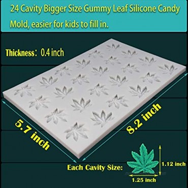 Weed Leaves Silicone Fondant Molds 24 Cavities Maple Leaves Mold for Homemade Chocolate Gummy Jelly Cake Decorating