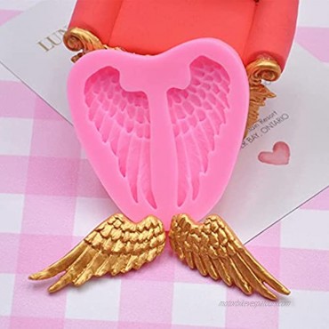 Zittop Angel Wing Fondant Mold Angle Baby Cherub Cherub's Angle's WINGS wing Silicone Mould Candy Mold Sugar Craft Molds For DIY Cake Decorating