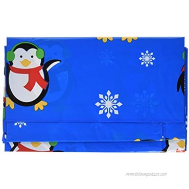 1x Christmas House Giant Poly Gift Sacks 36x44 Random Design Snow Flakes Santa Claus Penguin Snowman