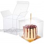 30 Pcs Candy Apple Box with Hole Top Clear Gift Boxes 4”x4”x4” DIY Plastic Boxes for Caramel Apples Ornament Box for Wedding Birthday Party