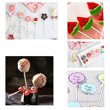 400PCS 4 Inch White Lollipop Sticks,Cake Pop Stick,Paper Sticks for Chocolate,Homemade Candy,Cookies,Dessert