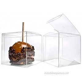 ClearBags 4 x 4 x 4 Candy Apple Box With Hole Top | 25 Boxes | Boxes For Caramel Apples Ornaments Treats Party Favors | Food Safe Material | FS56A