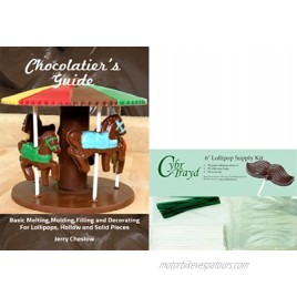 Cybrtrayd 50 6-Inch St. Patrick's Day Chocolatier's Lollipop Stick Bundle with 50-Green Twist Ties and 50-Cello Bags