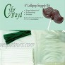 Cybrtrayd 50 6-Inch St. Patrick's Day Lollipop Stick Bundle with 50-Green Twist Ties and 50-Cello Bags
