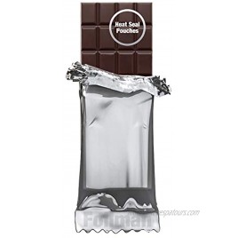 Foilman Heat Seal Bags Metallized For Chocolate Bar Wrapping Color Silver Fits Bar Size 2.25 x 5.5 Inches 100 Pack