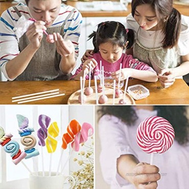 Lollipop Sticks 100Pieces Paper Sticks for Funny Lollipop Making White