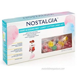 Nostalgia HCK800 Hard & Sugar-Free Candy Cotton Candy Party Kit 60 Candies Floss Sugar 24 Cones
