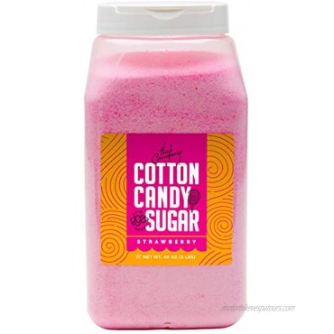The Candery Cotton Candy Floss Sugar 6lbs 96oz jars- 2 Pack Strawberry and Rasperry