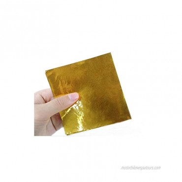 WOIWO 100 Pieces Gold Aluminium Foil Paper Wrapping Papers for Christmas DIY Candies and Chocolate Packaging 8cm x 8cm