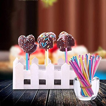 Yosoo 100pcs Lollipop Sticks,Food Safe Creative Multipurpose Lollipop Sucker Sticks 3.9inch x 0.13inch Pink