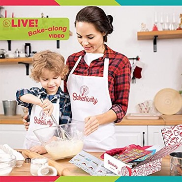 Baketivity Positivity Cookie Kit Project Cookie Making Kit for Kids DIY Baking Set with Pre-Measured Ingredients and Fun Educational Activity Books for Children Ages 4 and Older