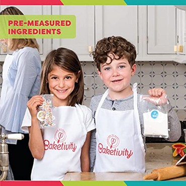 Baketivity Positivity Cookie Kit Project Cookie Making Kit for Kids DIY Baking Set with Pre-Measured Ingredients and Fun Educational Activity Books for Children Ages 4 and Older