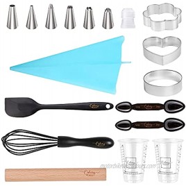 Cakery Box MINI Baking Utensil Set- 17-Piece Disposable Baking Kitchen Utensils for Small Living Spaces Traveling Bakers Ideal for Kids