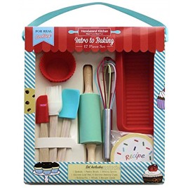 Handstand Kitchen 17-piece Introduction to Real Baking Set with Recipes for Kids