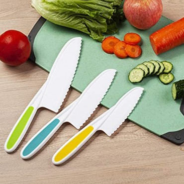 MAZYPO 8 Pieces Kids Kitchen Knife Set Plastic Knife Kids Chef Nylon Knives Children's Safe Cooking for Fruit Bread Cake Salad Lettuce Knife