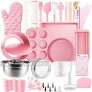 Morfakit Complete Cake Baking Set Bakery Tools for Beginner Adults Baking sheets bakeware sets baking tools Best Gift Idea for Boys and Girls Pink
