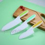 Set of 3 Kitchen Knives for Kids Non Slip Nylon Kitchen Baking Knife Children Cooking Chef Knives with Safe Serrated Blade for Vegetables Fruits Salad Cake 3 Sizes Random Colors
