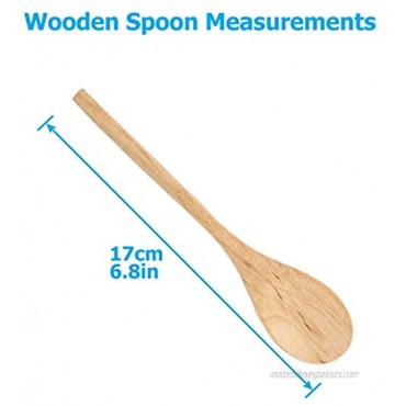 Twinklebelle Kids' Natural Solid Wood Mini Spoons for Cooking and Play 6-pc pack