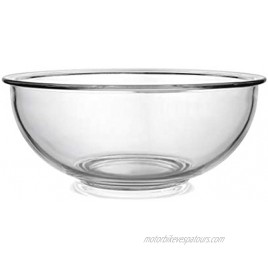 Bovado USA 4 Quart Glass Bowl for Storage Mixing Serving Clear Dishwasher Freezer & Oven Safe Glass Easy-Clean 4 QT