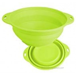 Jovilife Collapsible bowl 71 oz large silicone bowl collapsible bowl outdoor camping,hiking 9 cups silicone mixing bowl 9cups 71oz Green