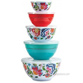 Melamine 10-Piece Mixing Bow Set Spring Floral Pattern