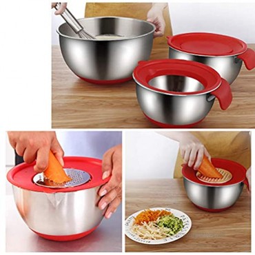 Mixing Bowls Set Kitchen Bowls for Mixing Serving & Prepping 1.5 2.5 5 QT