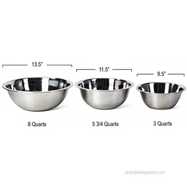 Mixing Bowls Set Mixing Bowls with Measuring Cups & Spoons Stackable Easy Grip Mirror Finished Stainless Steel Cooking Bowls -11 pc Set by Colleta Home