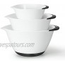 PICKWILL Plastic Mixing Bowl Set Mixing Bowls for Kitchen Non-slip Silicone Bottom with BPA Free Space Saving Prep Bowls with Pour Spout and Handle Size 1.6 3.2 5.2 Quart for Mixing Baking