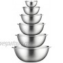 Stainless Steel Mixing Bowls Set of 6 Stainless Steel Mixing Bowl Set Easy To Clean Nesting Bowls for Space Saving Storage Great for Cooking Baking Prepping