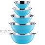 Stainless Steel Mixing Bowls with Airtight Lids Non-Slip Serving Bowl Set of 3 for For Kitchen Cooking Baking Food Storage with 3 Grater 5pc Set