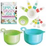 Tovla Jr. Kids Cooking Sets Childrens Measuring Set with Mixing Bowls Timer Measuring Cups Spoons Kitchen Accessories for Boys and Girls Complete Kids Baking Kit Gift Idea