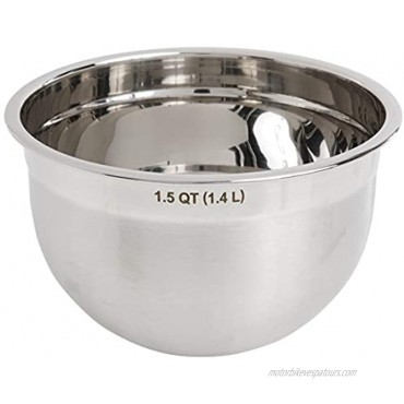 Tovolo Stainless Steel Deep Mixing Kitchen Metal Bowls for Baking & Marinating Dishwasher-Safe 1.5 Quart
