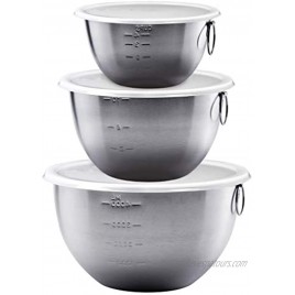 Tovolo Tight Seal Stainless Steel Mixing Bowls with Lids Set of 3