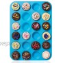 Amison Mini Muffin Pan 24 Cups Silicone Cookies Cupcake Bakeware Tin Soap Tray Mould Non Stick BPA-Free Dishwasher Safe