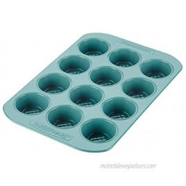 Farberware purECOok Hybrid Ceramic Nonstick 12-Cup Muffin Tin Nonstick 12-Cup Cupcake Tin 12 Cup Blue
