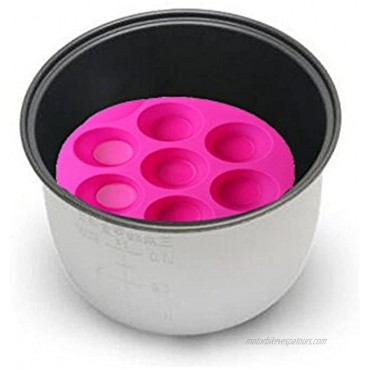 Kaqkiasiog 7 Cavity Egg Bite Mold Silicone Muffin Pudding Mould Bakeware Round Cup Cake Pan Baking Pancake Tray Muffin Tins Random Color