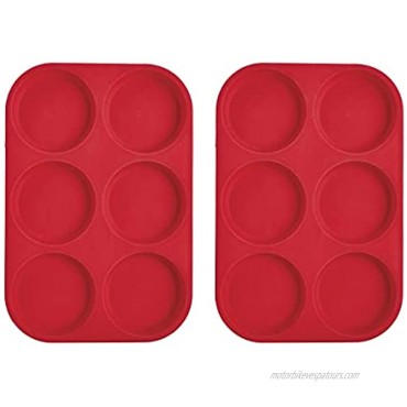 Mrs. Anderson’s Baking 43817 6-Cup Muffin Top Pan Non-Stick European-Grade Silicone Set of 2