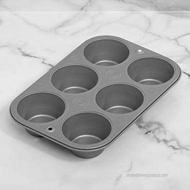 OvenStuff Non-Stick 6 Cup Jumbo Muffin Pan American-Made Non-Stick Baking Pans Easy to Clean and Perfect for Making Jumbo Muffins or Mini Cakes