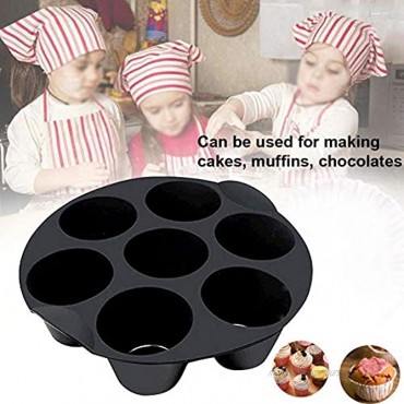 Silicone Muffin Cake Cups 7Cup Non-Stick Muffin Cupcake Tin Muffin Cupcake Tray Baking Mold for 3.5-5.8 L Air Fryer Accessories Chocolate Universal Cake Cups 18cm 21cm