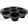 Silicone Muffin Cake Cups 7Cup Non-Stick Muffin Cupcake Tin Tray Baking Mould for 3.5-5.8 L Air Fryer Accessories,Chocolate Universal Cake Cups