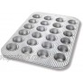 USA Pan Bakeware Mini Cupcake and Muffin Pan Nonstick Quick Release Coating 24-Well Aluminized Steel