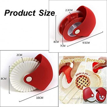 2Pie Crust Protector Shield Pastry Wheel Decorator and Pastry Wheel Cutter ,Adjustable Silicone Pie Crust Shield Cover Kitchen Tool for Baking Pie Pizza Fit 8-11.4 Inch Pies