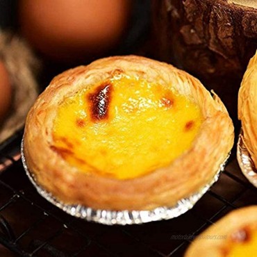 3-Inch Disposable Aluminum Foil Mini Tart Pie Pan Freezer & Oven Safe Disposable Aluminum For Baking Cooking Storage & Reheating Pack of 50