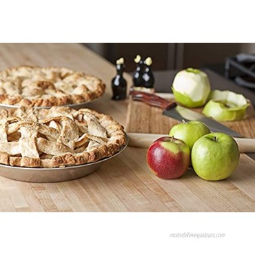360 Stainless Steel Pie Pan Handcrafted in the USA 5 Ply Surgical Grade Stainless Bakeware Dishwasher Safe Professional Grade Use as Baking Pan Roasting Pan 10 Diameter