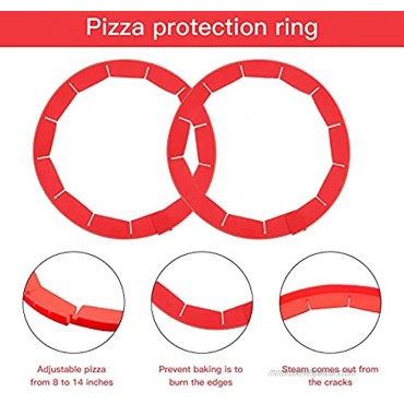 4 Packs Pie Crust Protector Shield Reusable Silicone Pie Crust Shield Pie Rings for Baking Pie Plate Pie Shells for Size 8 To 11 Inch Red