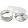 9-Inch Aluminum Foil Pans with Lids 25-Piece Round Disposable Pie Pans Tin Plates for Baking Pie Tart Quiche 9 x 1.6 x 9 Inches
