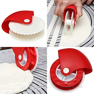 AALUO Pie Crust Protector Shield Pie Crust Set,Pastry Wheel Decorator and Cutter Silicone Pie Protectors Cover Kitchen Tool,Fits Any Size Pie 8 to 11.5-inch 4 Pack